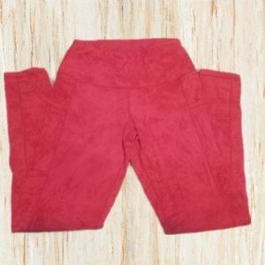 (3for$20) Oalka red marble wash size small athletic leggings